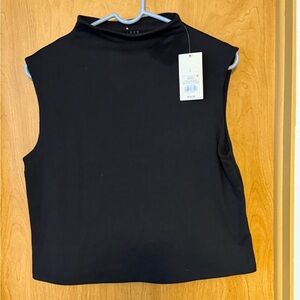 A New Day Black Tank Top Mock Turtleneck Size Large New With Tags